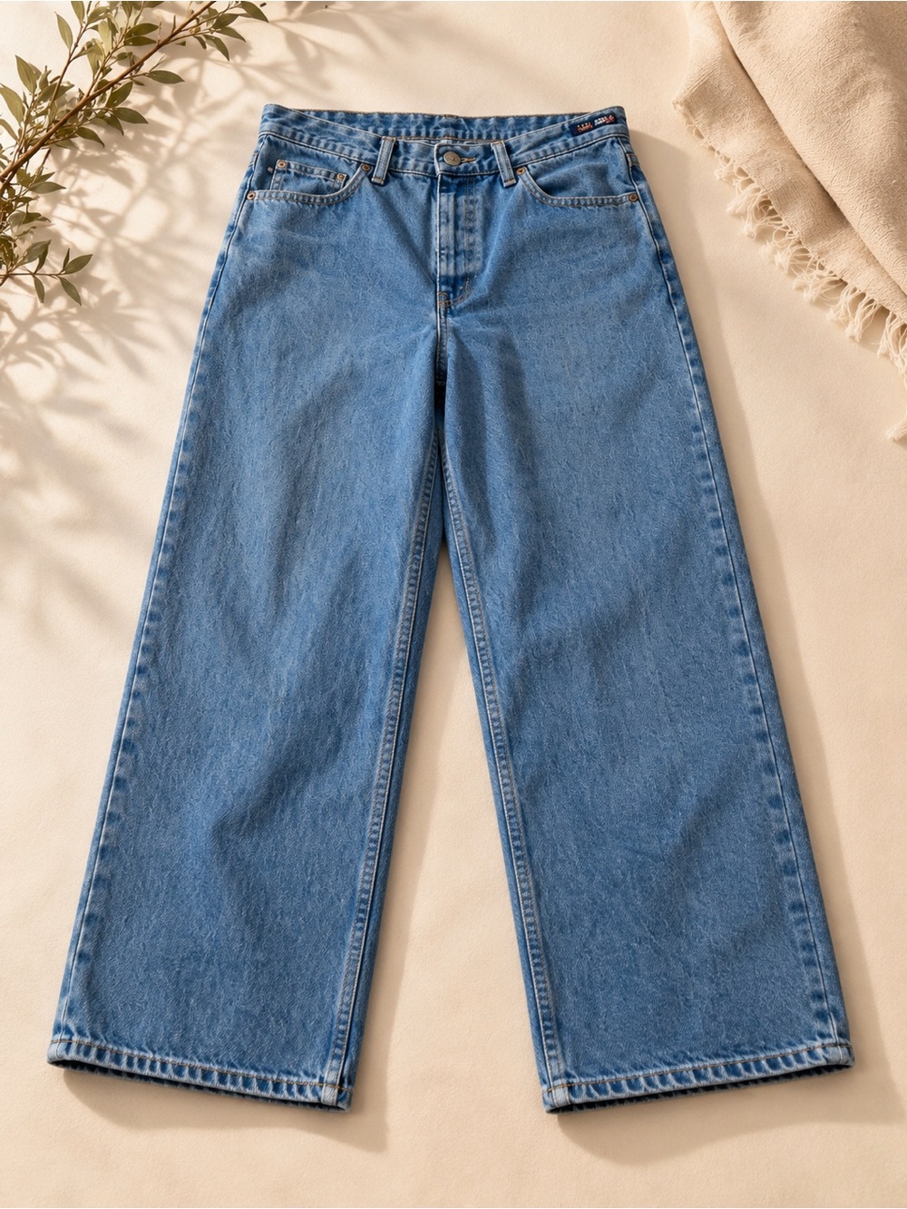 Polo by Ralph Lauren Men's Wide-Leg Jeans in Medium Blue
